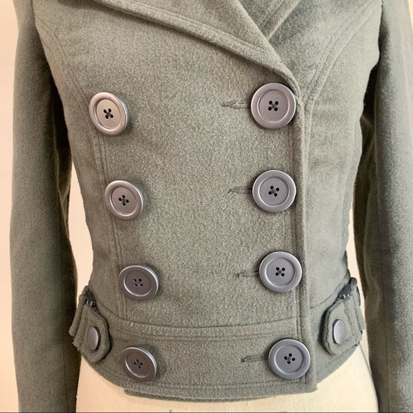 STS Blue Olive Green Cropped Peacoat - Picture 5 of 10